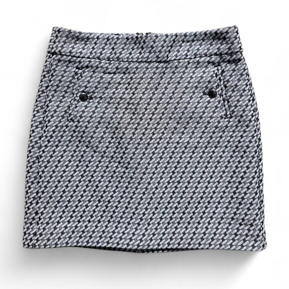 LOFT Dark Gray-Off White Textured Pocket Skirt - Picture 1 of 3